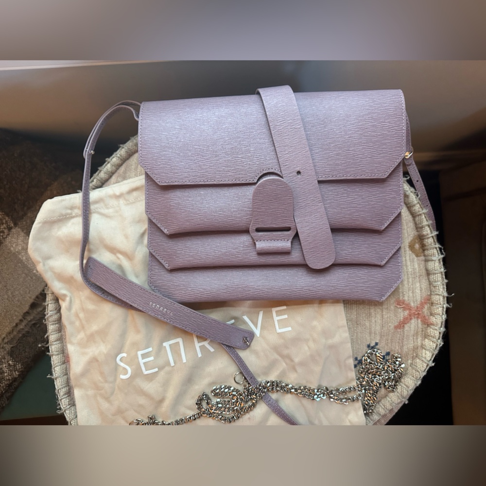 SENREVE 💜 Triple Convertible Cross-Body Leather Bag 💜 Lavender Pebbled